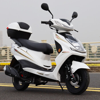 cc踏板车男女国四电喷助力燃油车新款迅鹰国四电喷可上牌含发票白色