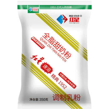 价格走势|红星全脂甜乳粉中老年学生加糖袋装350g营养早餐代餐速溶奶粉