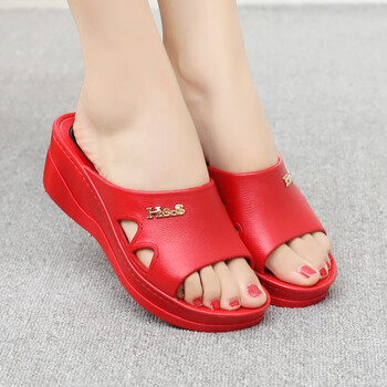 佐伐厚底拖鞋女外穿坡跟软底防滑女士沙滩鞋居家百搭时尚网妈妈凉拖鞋