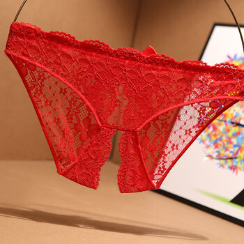 丁字裤奢华女内裤 均码>一根线女人丁字美女萝莉一片式系带镂空妩媚