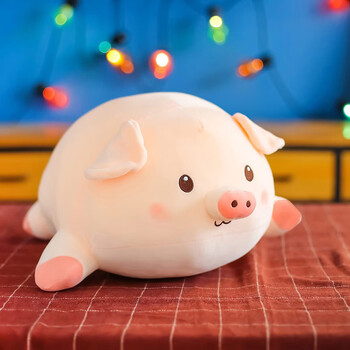 可爱猪猪公仔毛绒玩具床上陪睡布娃娃玩偶抱枕送女生生日礼物 大眼睛