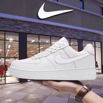 顿莆田纯原aj款男女空军一号aj小白鞋春季低帮休闲板鞋aj百搭款 白色