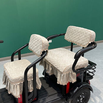 适用于加棉电动三轮车坐垫坐套防滑可拆洗花边全包通用座套定做