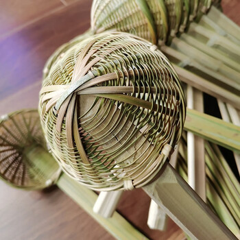 靓厅 竹制家用面勺苏州江南三两小面捞冒粉菜工具麻辣烫竹编漏勺捞