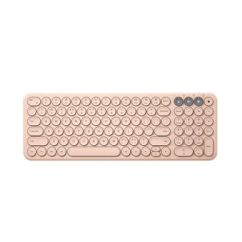 航世（BOW）HD098SL-2 无线键盘 蓝牙键盘 三模便携办公键盘 手机平板ipad笔记本电脑充电键盘 粉色