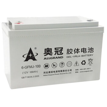 奥冠蓄电池6gfmj100免维护12v100ah工业安防upseps应急蓄电池12v100ah
