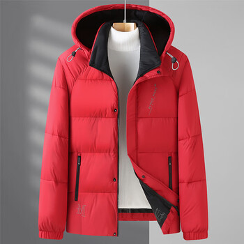 昭麓爸爸本命年红色衣服棉袄大红色兔年外套男士冬季子加厚喜庆过年