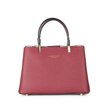 酷奇袋鼠新款女包时尚韩版女士手提包大气斜挎包单肩背包中年女包酒红