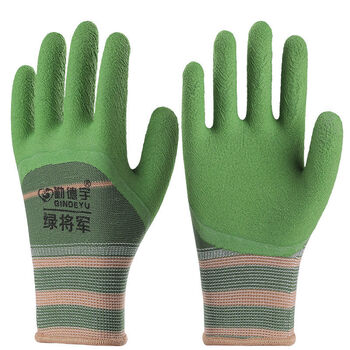 女神专属橡胶耐磨发泡劳保手套乳胶透气防滑男女工作防护工地钢筋干活