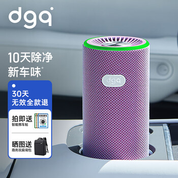 dgq车载空气净化器新车内除异味除甲醛汽车用除醛净味器换电版曜石黑