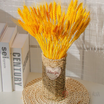 金麦穗摆件大麦摆件黄金麦穗摆件客厅黄金麦穗干花花束客厅摆设开业