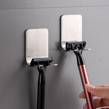 恒愎剃须刀架子卫生间老式手动刮胡刀挂钩挂架收纳支架置物架座座3个