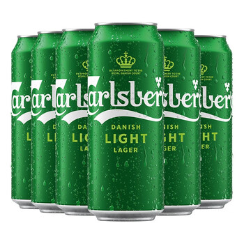 嘉士伯carlsberg啤酒清爽口感啤酒500ml听装整箱特醇嘉士伯500ml6听