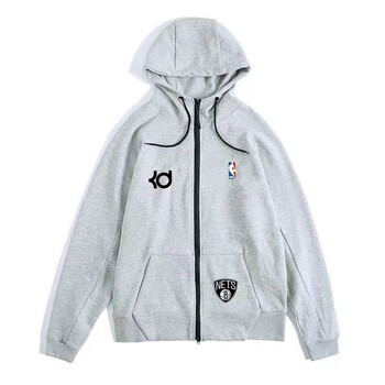 nba灰色篮网杜兰特拉链卫衣【薄款】 l 建议100-115斤