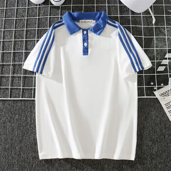 formrcra毕业典礼毕业照学士服夏季初高中学生蓝领polo衫校服男女短袖