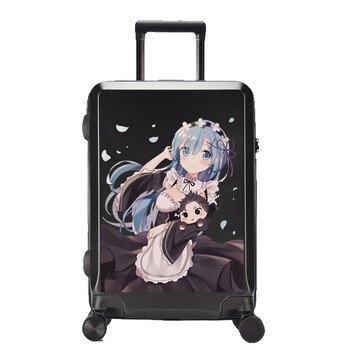 张小盒拉杆箱同款初音未来旅行箱二次元行李箱万向轮20寸卡通动漫女