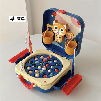 恋尚熊儿童电动旋转小猫钓鱼玩具磁性鱼早教小孩宝宝23岁4男女孩5宝