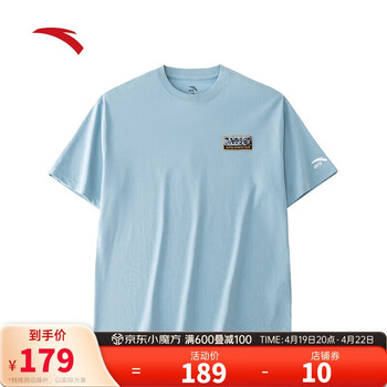 【安踏152428148】安踏短t 生活系列运动复古男子2024夏季宽松短袖