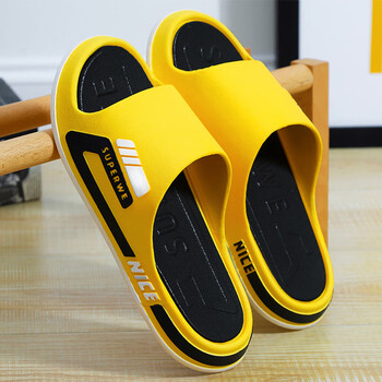 唯继大童拖鞋夏季男童男孩防滑家用居家潮流时尚外穿户外儿童凉拖鞋男 118【黄色】新色系 30-31 （适合脚长19cm）