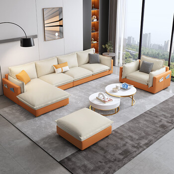 鸿鹄之志 布艺沙发北欧风格客厅现代简约大小户型科技布沙发组合轻奢