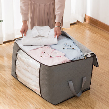 被子横款大号灰色家用衣服打包神器旅行包