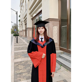 繁安	学位学士服毕业礼服硕士服博士服导师服定制刺绣校徽姓名研究生