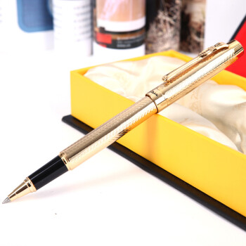 毕加索（pimio）亚维侬系列礼品笔 PS-933 商务书写练字钢笔 金色刻花金夹宝珠笔/签字笔 礼盒装