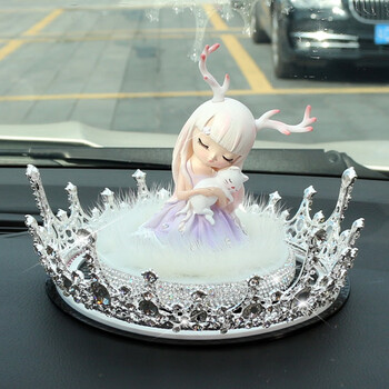 适用于奔驰宝马奥迪保时捷高档车饰品汽车摆件香水可爱女士专属一路