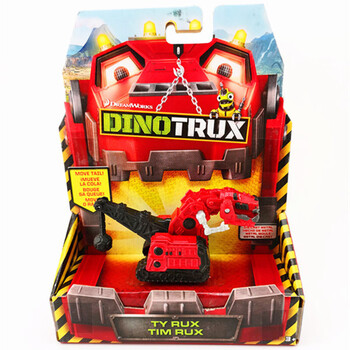 合金车模型 梦工厂dinotrux恐龙卡车可活动恐龙玩具车 红色色霸王龙