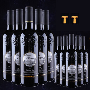 法国原酒进口红酒葡萄酒干红葡萄酒750ml6支整箱礼盒配酒具穆云干红