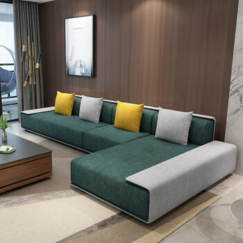 大户型客厅沙发布艺北欧大小户型组合可拆洗现代简约贵妃转角乳胶沙发