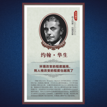 心理学家名人简介挂图心理咨询室装饰格言宣传画海报名人名言标语心