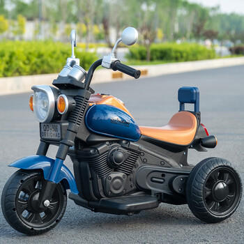 迪卡侬儿童电动摩托车三轮车男女孩宝宝电瓶车小孩可坐人充电遥控玩具