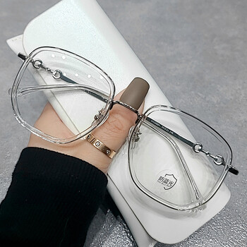 韩版浅色大框合金眼镜框复古金属全框眼镜架网红ins眼镜初中生高中生