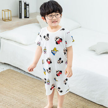 网红宝宝纯棉空调服睡裙婴儿防踢睡袋多宝莉可爱米奇100建议身高94103