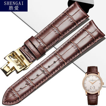 适用于江诗丹顿手表带表带弯耳弧形皮带适配江诗丹顿手表带传承机械男