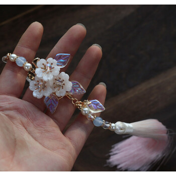 手工汉服压襟古风禁步渐变流苏腰佩多用途挂件汉服配饰粉黛