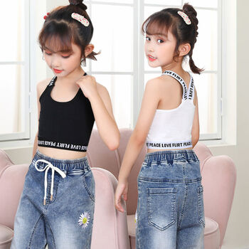 女童内衣吊带背心适合5-15岁小女孩穿的抹胸发育期中大童棉质儿童运动