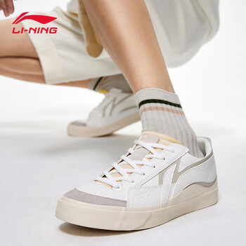 李宁板鞋休闲鞋男鞋夏季新款复古情侣经典鞋子舒适低帮运动小白鞋云雾