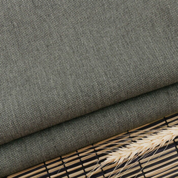 软包硬包加厚纯色吸音布麻布亚麻棉麻背景墙面装饰布料7号青灰色1米