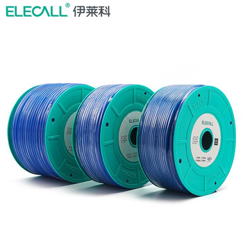 伊莱科（ELECALL）气动软管PU气管PU管PU软管风管空压机软管整卷气管气管套管 蓝色 10*6.5 mm 整卷（100米）