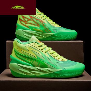 心菲痒鸳鸯鞋球鞋男体育训练三球鸳鸯二代实战高帮篮球鞋潮荧光绿36