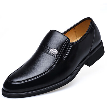 红蜻蜓皮鞋男商场同款大众经典款爸爸中老年男士真皮男鞋商务正装套脚