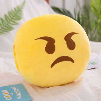 大号暖手抱枕表情包玩偶毛绒玩具学生抱枕怒33厘米抱枕款送15厘米挂件