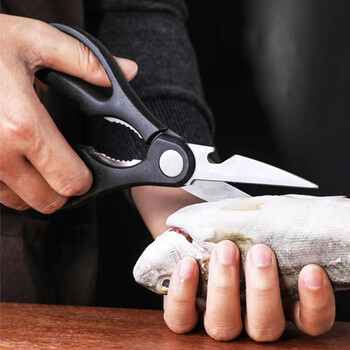 金利莲华多功能厨房剪刀家用杀鱼专用剪鸡骨烤肉特大号不锈钢强力剪子