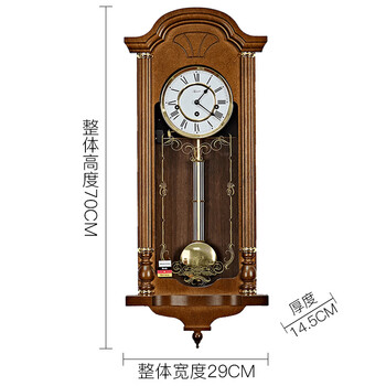 kson欧式实木挂钟2023客厅时尚家用装饰实木复古西敏寺教堂报时时钟