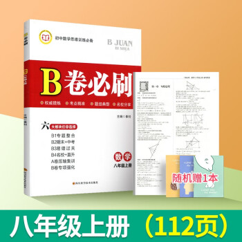 B卷必刷八年级数学同步辅导资料书-价格历史、评测与购买指南