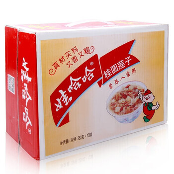 娃哈哈桂圆莲子八宝粥免煮营养早餐速食粥即食罐装粥营养早餐整箱