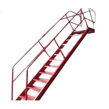 国瑞信德安全爬梯基坑爬梯基坑斜梯安全通道4米梯 1米平台宽80cm可