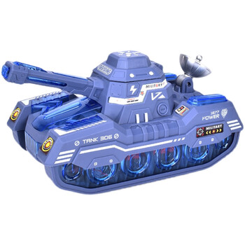 牧王星仿真坦克电动万向玩具车配小坦克带灯光音效坦克车男孩军事对战